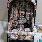 BABYHUG stroller with a lightweight foldable design, reclining seat, adjustable canopy, 5-point safety harness, smooth wheels, and spacious storage basket for comfortable travel with babies and toddlers.