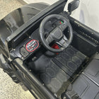 Battery Powered Ride-On Jeep for Toddlers in Some Used condition featuring a fun jeep-style design, comfortable seat, steering wheel, and rechargeable battery-powered operation for supervised indoor and outdoor play.
