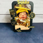 Baby photo album with newborn baby 