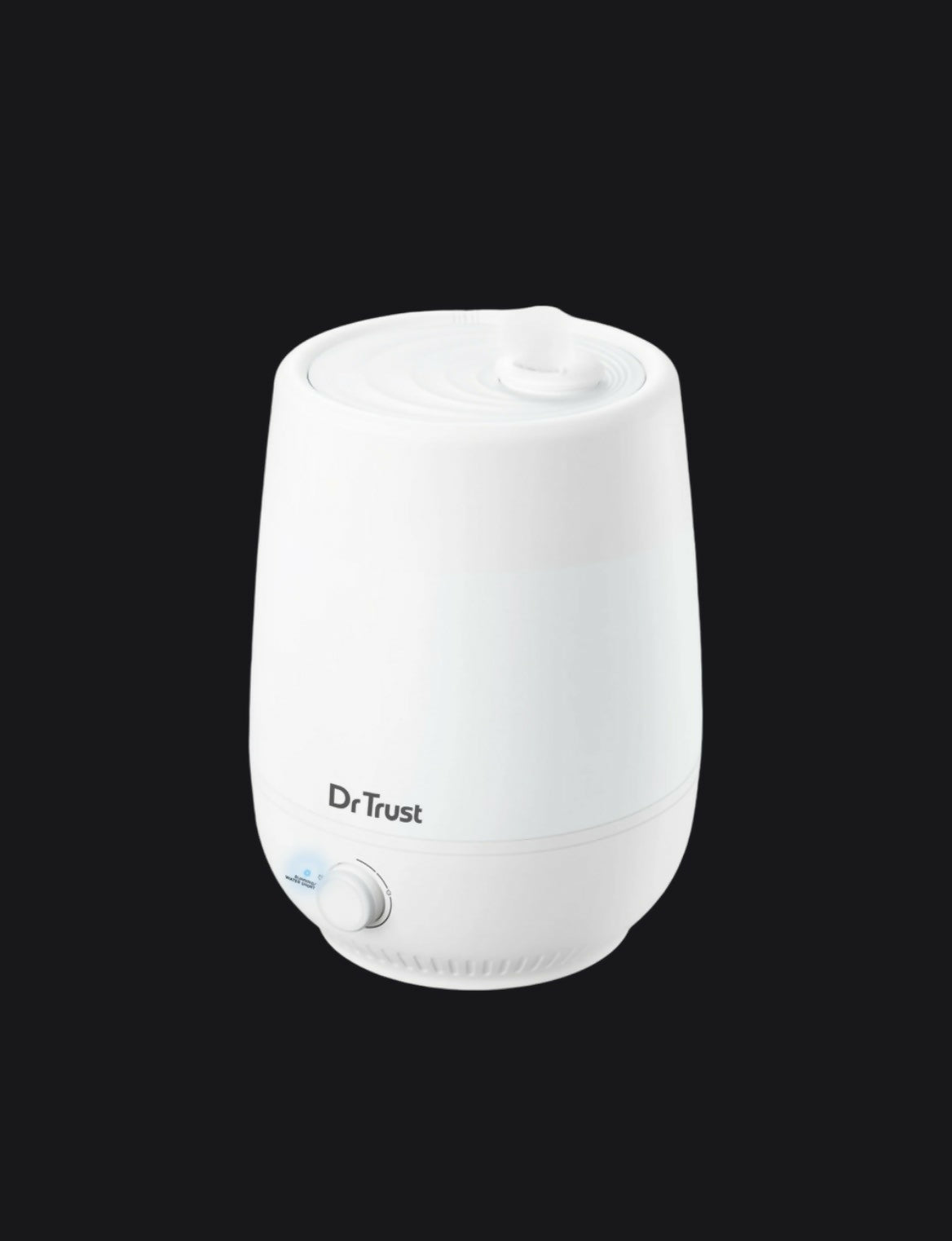 White humidifier with 'Dr. Trust' branding on a black background