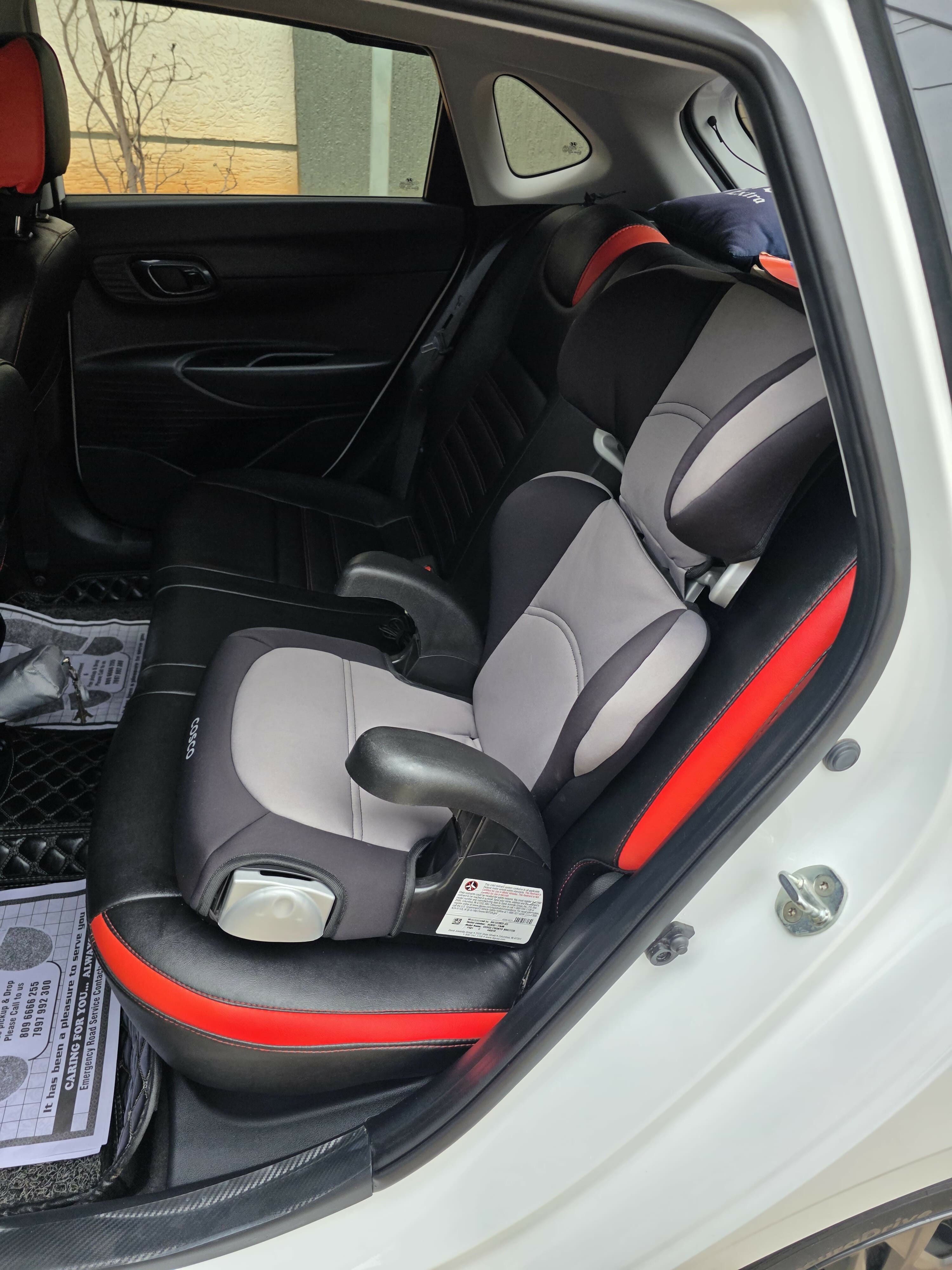 COSCO Kids Pronto Trend Belt-Positioning Booster Car Seat in Almost New condition featuring comfortable padded seating, supportive backrest, and belt-positioning design for convenient car travel with growing children.