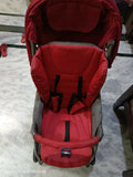 CHICCO Simplicity Baby Stroller/Pram in Red, Used condition, featuring comfortable seating, protective canopy, sturdy frame and smooth-moving wheels for convenient everyday walks and outings with your baby.