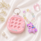 iLearnngrow Pop It Rakhi Combo featuring a colorful fidget-style Pop It Rakhi and festive gift elements, designed as a fun and playful Raksha Bandhan gift for kids.
