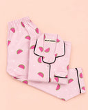 MELLOW Sweet Watermelon night suit with soft comfortable fabric, playful watermelon-themed print, relaxed fit, and cozy comfort for bedtime, sleep, and everyday lounging.