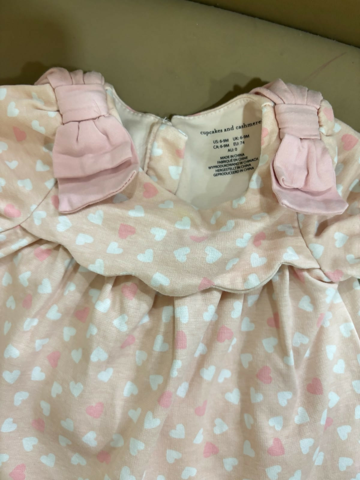 CASHMERES & CUPCAKES imported blouse, leggings, and matching bellies set featuring coordinated styling, soft comfortable fabric, and a complete outfit for outings, celebrations, and special occasions.