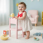 TINY TIGG Baby Sleeveless Bow Dress with Heart Print