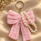 Handmade Crochet Keychain with cute pouch design for keys and bags