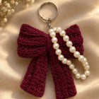 Handmade Crochet Keychain with cute pouch design for keys and bags