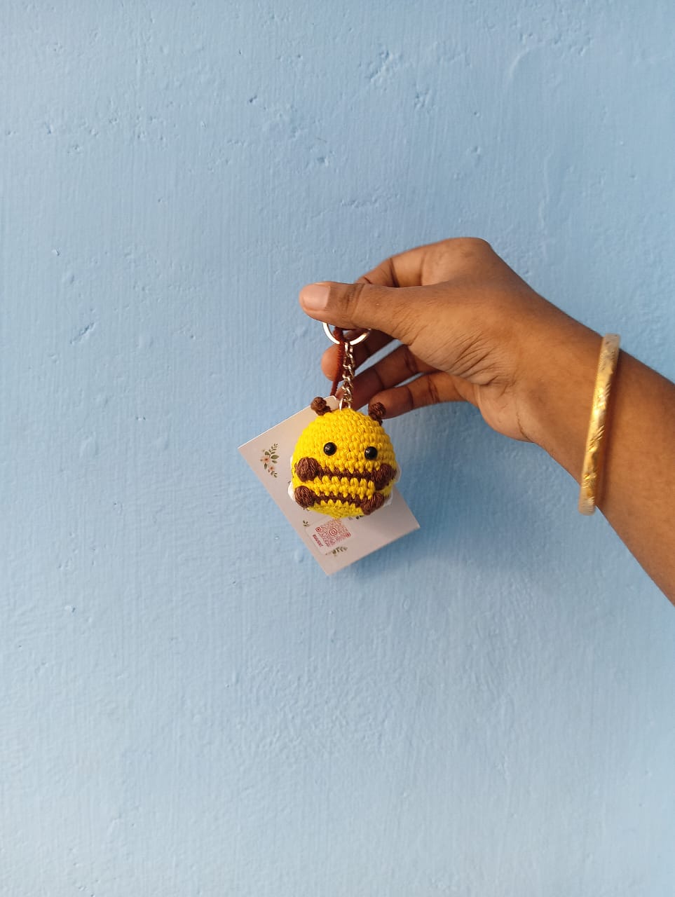 Handmade Crochet Animal Keychains crafted from soft yarn with adorable animal designs, detailed hand-stitched finishes, lightweight construction, and sturdy key rings for bags, keys, and gifting.