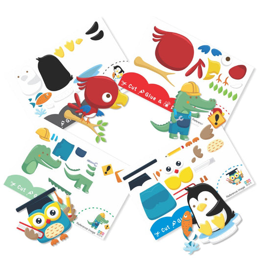 ZOOPLAY Cut & Glue Activity - Animals