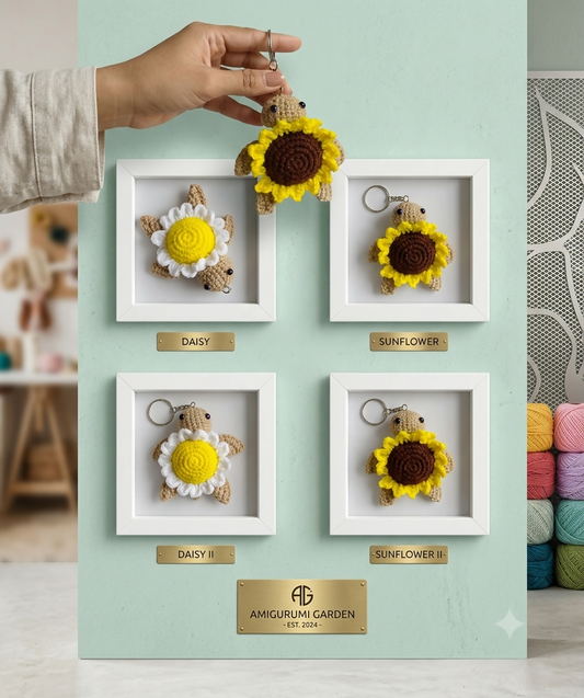 Daisy and sunflower keychain featuring floral-inspired design, lightweight construction, decorative charm details, and a stylish accessory for keys, bags, or gifting.