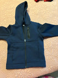 Dark blue hoodie with soft comfortable fabric, long sleeves, attached hood, relaxed fit, and versatile style for casual wear, layering, and everyday comfort.