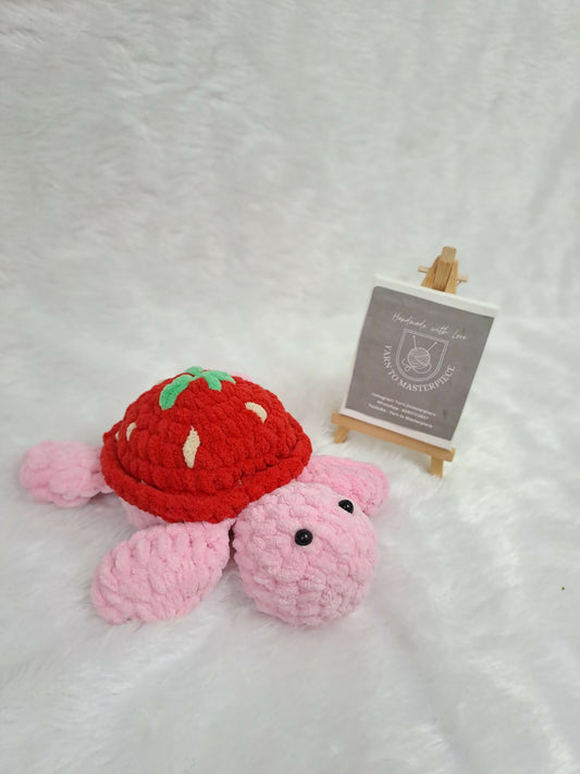 Crochet handmade Strawberry Turtle/ Crochet Tortoise soft toy