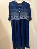 Bhuvika Women's blue anarkali feeding kurta / dress with zippers