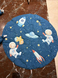 Haus and Kinder Play Mat for Babies and Activity Gym for 0-2 years with 4 Rattles