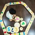EDUSPARKTOYS Wooden Balance Beam and Obstacle Course for kids' balance, coordination and active play.