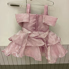 Elegant Organza Satin Frock for Baby Girls – Perfect for Parties and Celebrations.