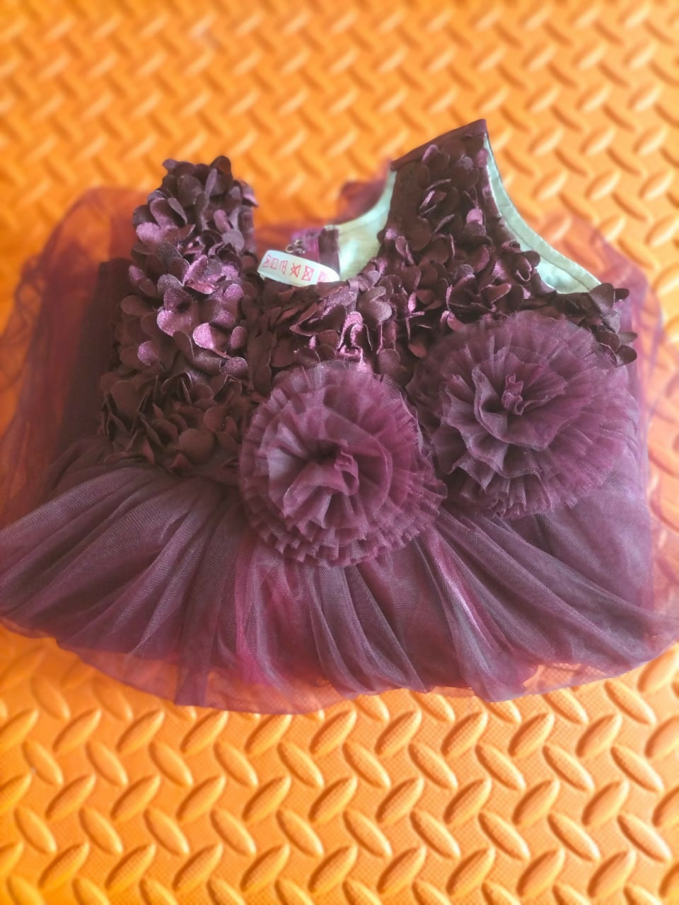 Dress your baby girl in the elegant Dark Purple Frock/Dress – a perfect outfit for special occasions, crafted for comfort and style with a rich dark purple hue.