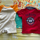 T-Shirt Half Sleeves and White Onesie/Romper - PyaraBaby