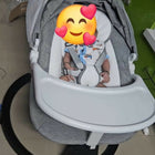 FAB N FUNKY Electric Baby Cradle Swing with gentle automatic swinging, comfortable padded seat, safety harness, soothing music, sturdy frame, and breathable design to keep babies relaxed and comfortable.