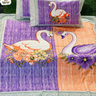Cotton bedsheet set with swan design