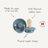 FRIGG Rope Latex Baby Pacifier 6-18M 1-Pack Sage - Size 2