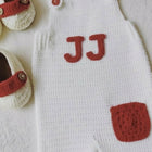 Crochet Romper, Booties & Bear Set