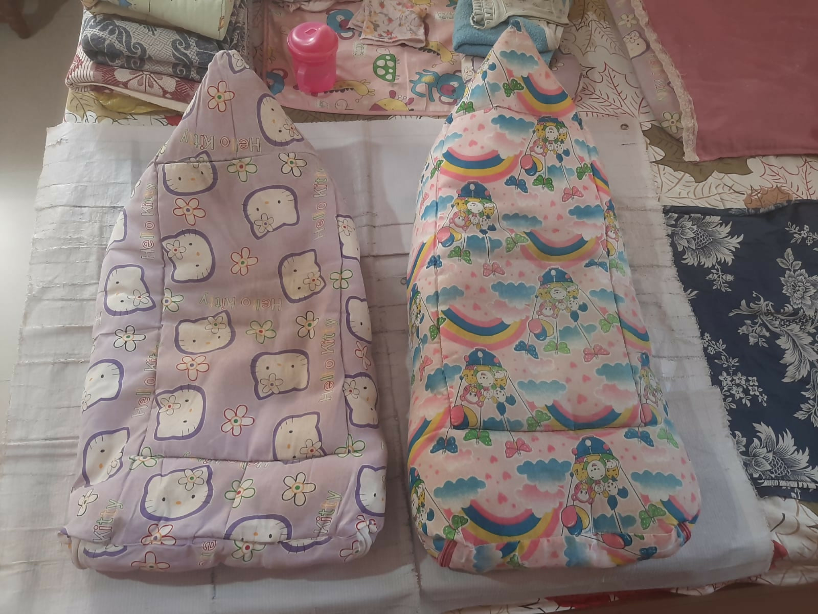 FARETO Baby Wrapper/Baby Nest Combo of 2 in Almost New condition featuring soft, cozy and cushioned designs for wrapping, carrying, supervised resting, and keeping newborns and infants comfortable.