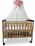 FURNIFEST Wooden Cot Crib