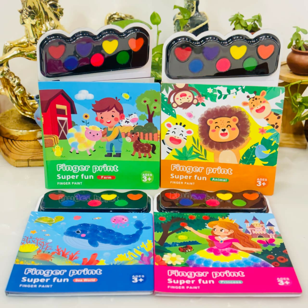 Fingerprint activity book set for kids with fun art activities, easy-to-follow designs, and creative exercises that encourage imagination, fine motor skills, and sensory learning.