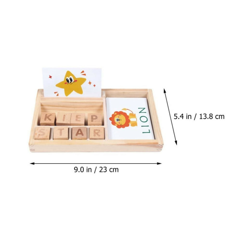 Wooden Spelling Game With Flashcards - PyaraBaby