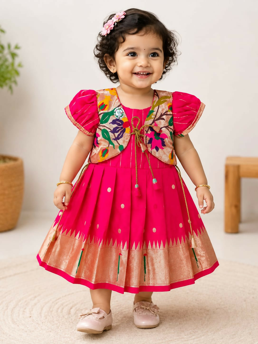 Frock/Dress for Baby Girl in New condition featuring a cute and stylish design with a comfortable fit, suitable for parties, birthdays, family gatherings, outings, and other special occasions.