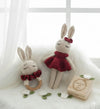 Crochet bunny and rattle set