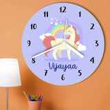 Wall clock with a unicorn design 