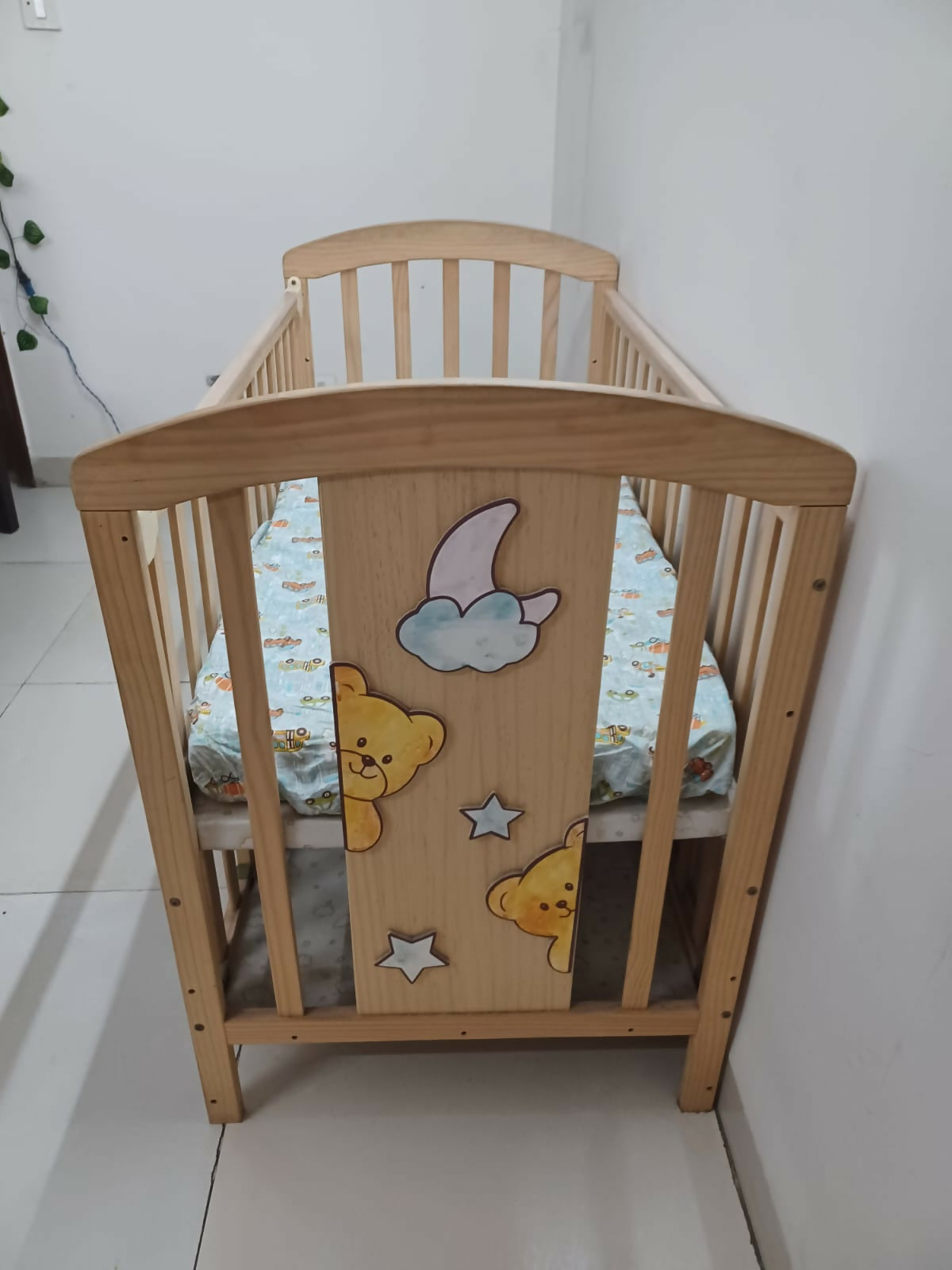 STAR AND DAISY 12-in-1 baby crib, convertible baby cot with rocking base, multifunctional wooden crib, rocking baby bed India, newborn to toddler crib
