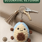 Handmade Crochet Avocado Keychain