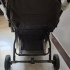 LUVLAP Galaxy Baby Stroller/Pram in Black with comfortable seat and canopy.