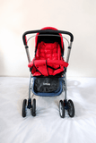 LuvLap Galaxy Baby Stroller Pram 18258 B120 with reversible handle, 5-point safety harness, comfortable reclining seat, protective canopy, foldable frame, smooth wheels, and convenient storage for everyday outings.