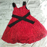Red cute dress for girls with soft fabric, comfortable fit, stylish design, and charming look for casual wear, parties, or special occasions.
