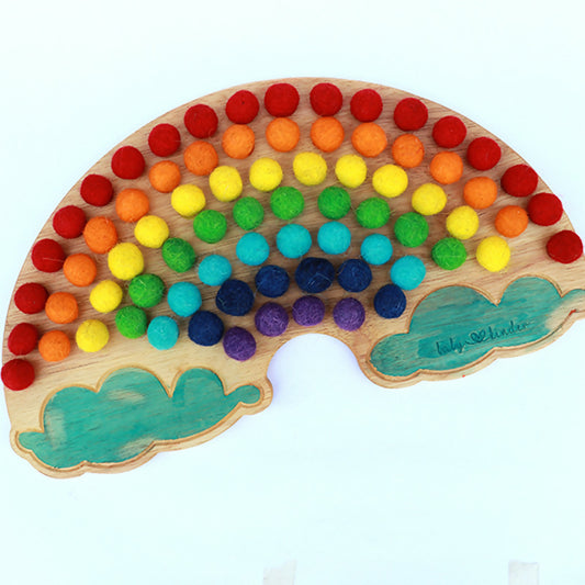 Enhance fine motor development and color recognition with the Rainbow Board – a fun, educational tool for exploring nature's most fascinating element through interactive play.
