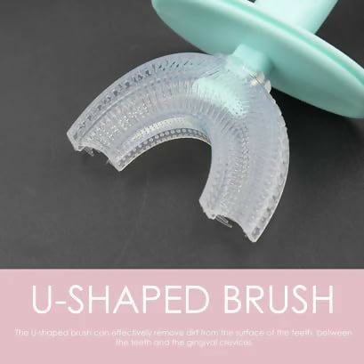 Make brushing fun and effective with our U-Shaped Children's Toothbrush – designed for tender gums and sensitive teeth with a cute appearance and easy grip handles.