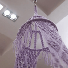 The Top Knott Paris Macramé Baby Cradle – Handwoven Lavender Hanging Bassinet