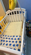 HUNY HUNY 15-in-1 Pinewood Cot / Crib with Mosquito Net & Adjustable Stand | 120 x 68 x 103 cm