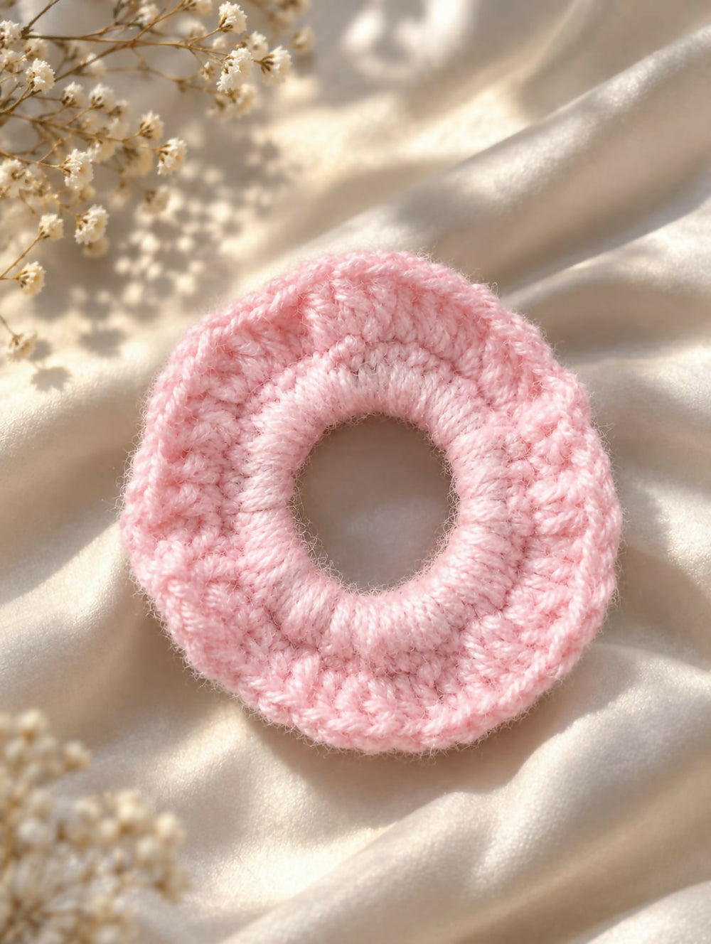 Handmade Crochet Rubber Bands for Baby Girls with cute and soft designs.