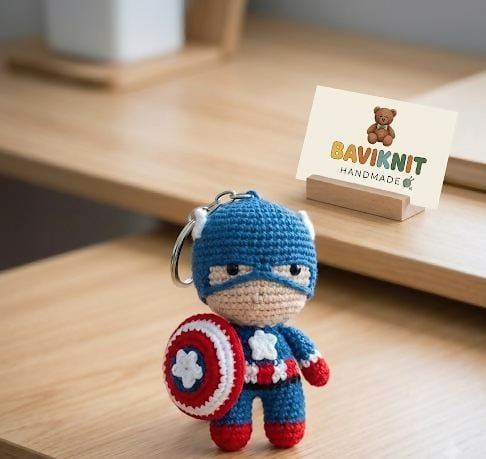 Handmade Superhero Crochet Keychains Collection featuring soft handcrafted crochet characters, detailed hand-stitched designs, lightweight construction, and durable key rings for keys, bags, gifting, and collectibles.