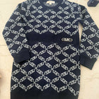 MICHAEL KORS Empire Logo Print Sweater Dress