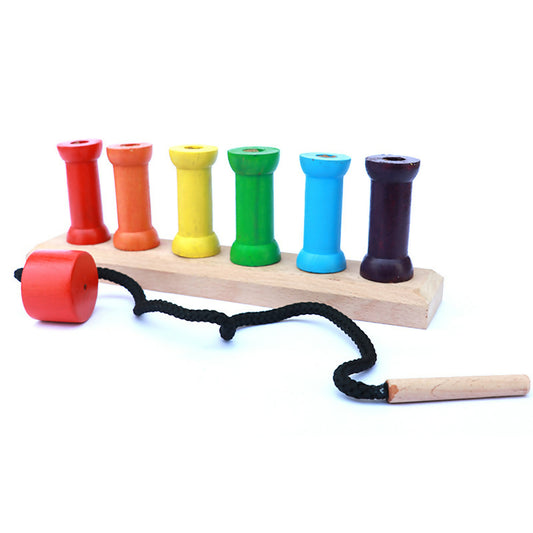 Enhance fine motor skills, color recognition, and spatial awareness with the Lace & Sort toy – a versatile educational tool for young learners.