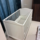 IKEA Baby Cot measuring 60 × 120 cm (23 5/8 × 47 1/4 inches), featuring a simple, practical design with protective side rails and a spacious sleeping area for babies.