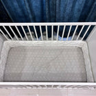 IKEA Baby Cot measuring 60 × 120 cm (23 5/8 × 47 1/4 inches), featuring a simple, practical design with protective side rails and a spacious sleeping area for babies.