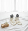 Crochet baby booties and mittens set